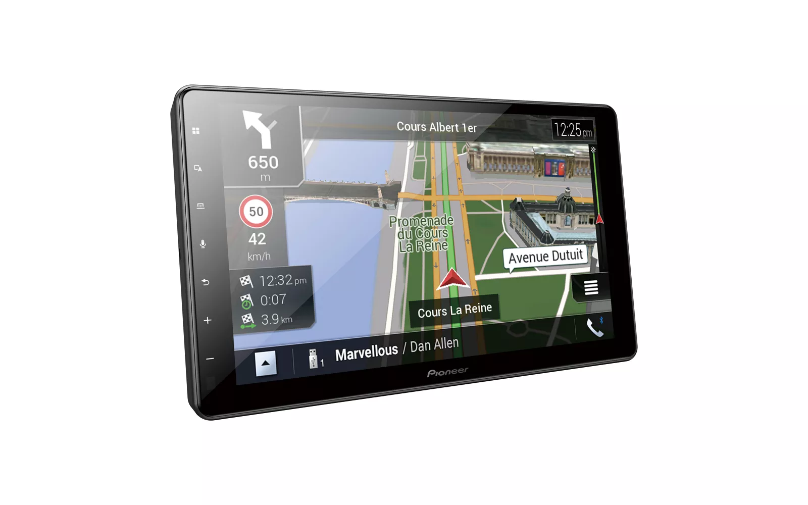 PIONEER 9 Zoll Doppel-Din-Multimediasystem UKW/DAB+ Radio mit Bluetooth Freisprecheinrichtung, Android Auto, Apple CarPlay und fest verbauter Europanavigation zur Ergänzung der optionalen Rückfahrkamera mit Doppellinse